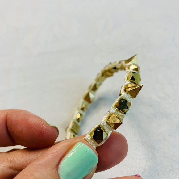 COPY - set of 3 fashion jewelry bundle red and gold spiked bracelets - Picture 4 of 15